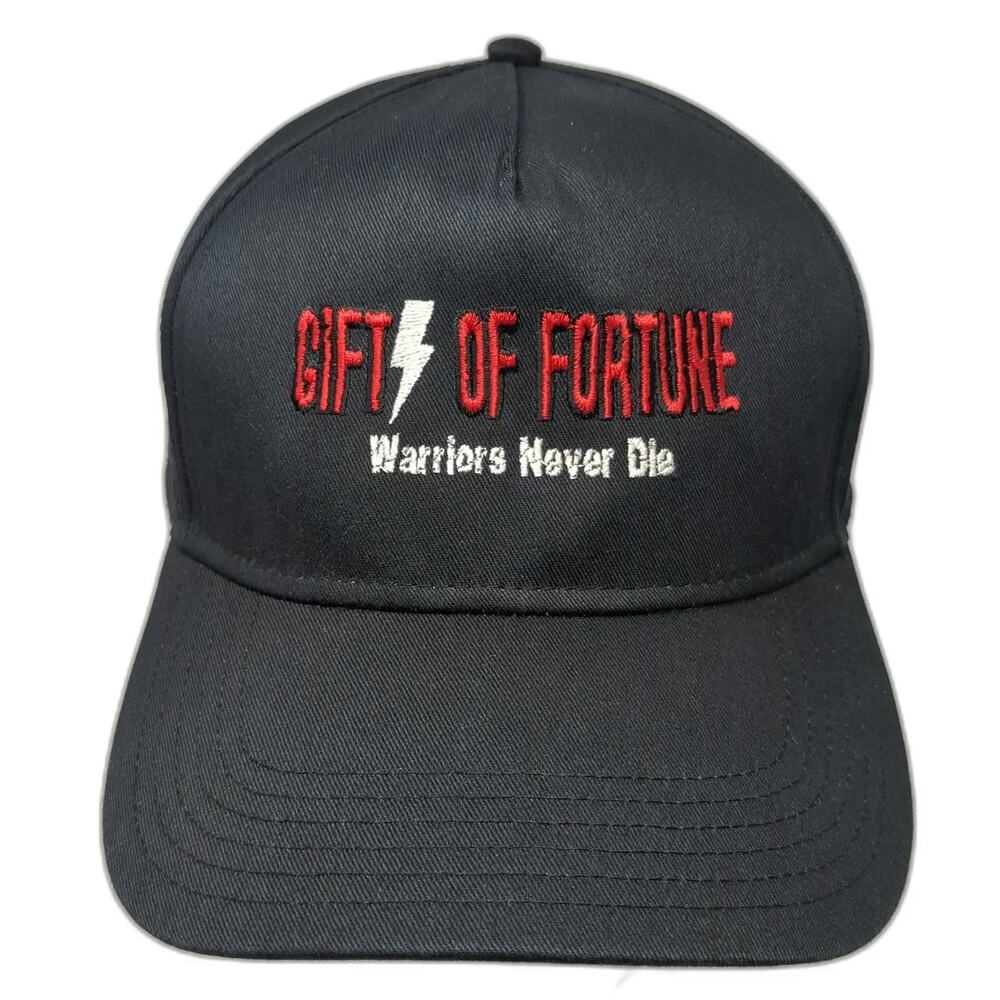 Gifts of Fortune 5 Panel Black One Size Hat Skull Headdress Snapback Warriors